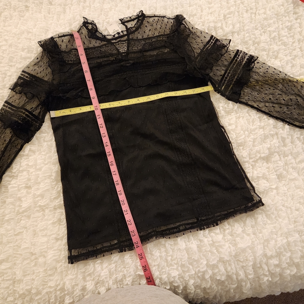 Express Black Textured Top - Picture 3 of 3